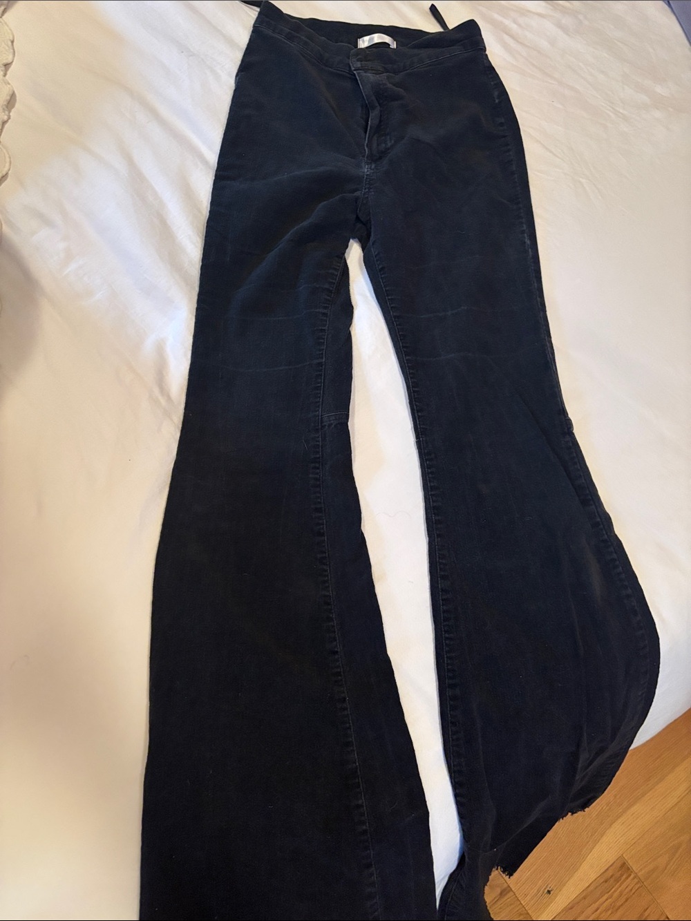 Black Corduroy Flared Pants